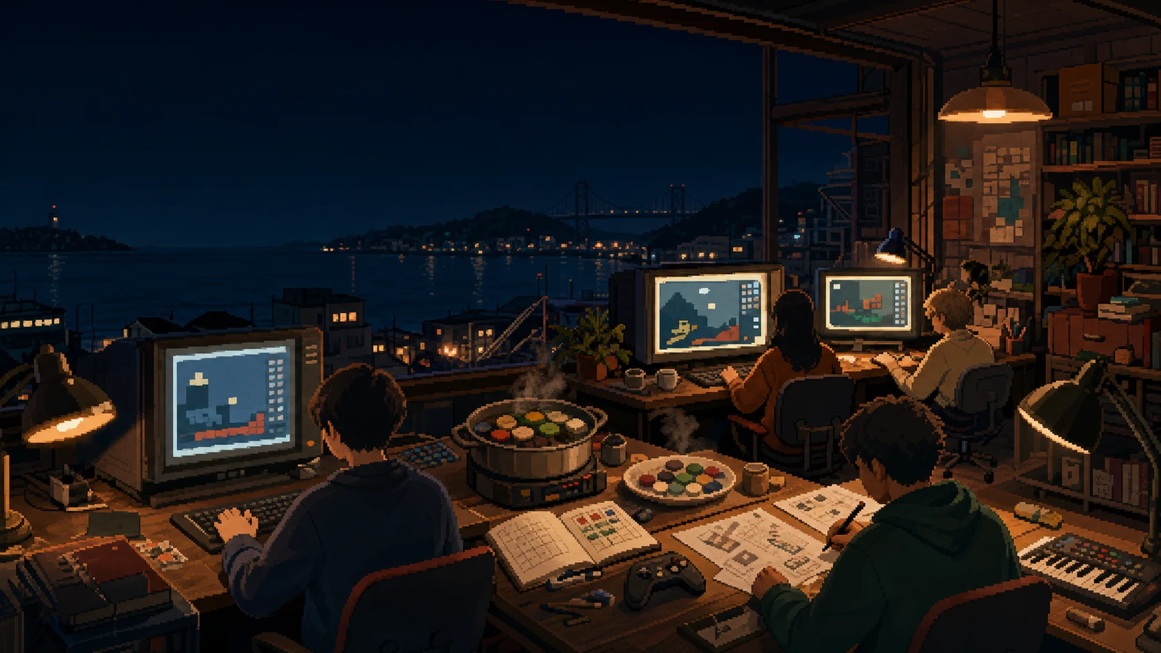 下関の夜にオリジナルゲームを開発するEMYSTI GAMESのイメージ
